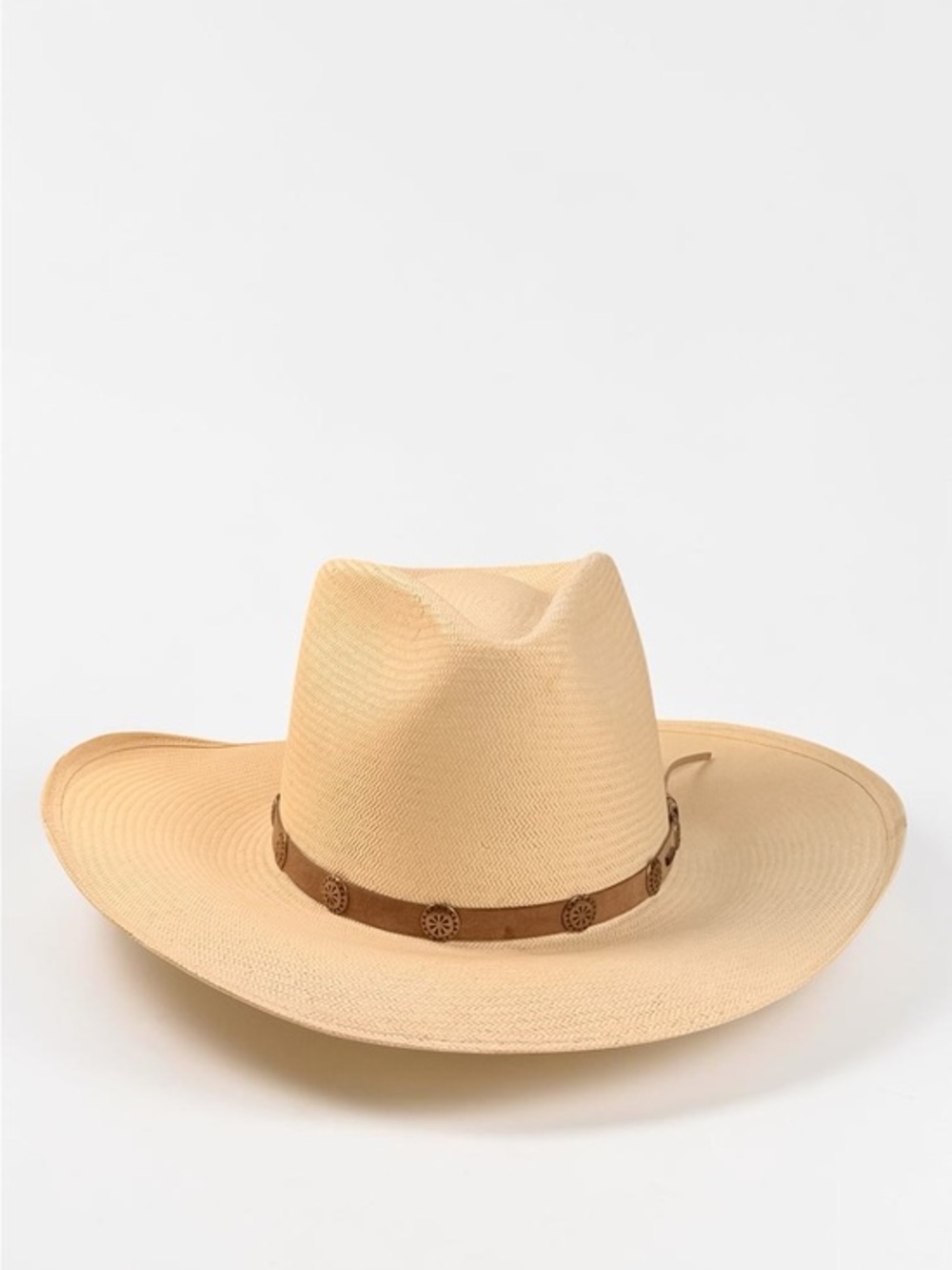 Vintage Resistol 5X Shantung Panama Straw Cowboy Hat mens Size 7 1/8